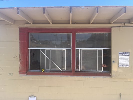 Community Center Serving Window - This remodel was done to update serving windows at a local community center.  Customer was thrilled with the change!