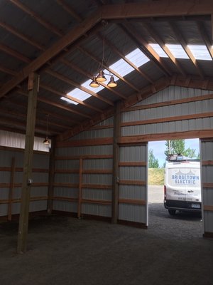 Pole Barn - Electrical upgrades for pole barn.  Lighting, receptacles, and distribution.