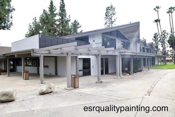 Azusa Greens Country Club - This was full exterior painting . We power washed, replace damage wood. Patch stucco . Prime and paint full exterior.