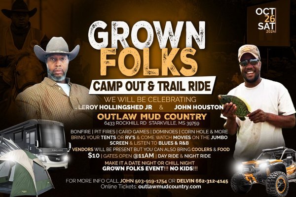Grown Folks Night - We party from sun up til sun down Grown Folks Night - We party from sun up til sun down