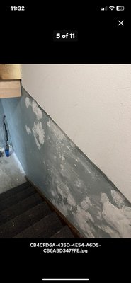 Living room, kitchen and basement with stairway. - The basement stairs way was in rough shape the rest just needed a minor facelift! Living room, kitchen and basement with stairway. - The basement stairs way was in rough shape the rest just needed a minor facelift!