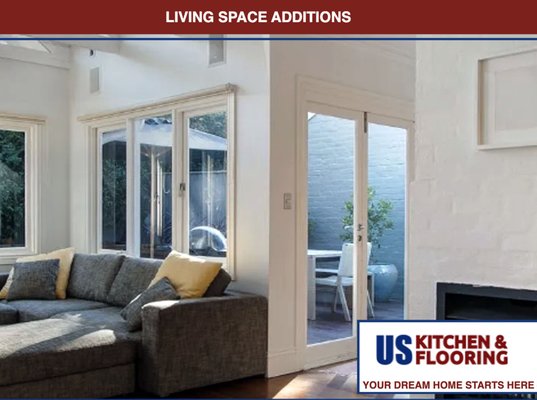 Living Space Additions - Living Space Additions
Orange County, CA
Free Rapid Estimates
Rapid Turnaround Times
Warranties Available
Orange County's Choice for Home Additions
US Kitchen and Flooring specializes in transforming your Orange County, CA area home through expertly crafted additions.
Our comprehensive services include:
Room expansions
Bathroom additions
New concrete foundations
Roofing installations
Electrical work
Drywall and tiling
With over 50 years of combined experience, our certified installation experts ensure your project is built to code and exceeds expectations. Call or text US Kitchen and Flooring to explore how we can enhance your home's functionality and value.
Benefits of Hiring a Professional
Whether you're dreaming of a spacious master suite or a cozy family room, US Kitchen and Flooring can bring your vision to life. Our additions are tailored to your specific needs and preferences, seamlessly integrating with your existing structure.
Custom and semi-custom designs
Seamless integration with existing architecture
Code-compliant construction
Full-service from foundation to finishing touches
Rapid project turnaround
Stress-free process with clear communication
Let US Kitchen and Flooring help you create the perfect addition to your Orange County, CA area home. Reach out to our team to discuss your project ideas.
Why Choose US Kitchen and Flooring
Choosing US Kitchen and Flooring for your home addition means partnering with a locally owned, family-operated business that prioritizes quality and customer satisfaction. Our commitment to excellence is evident in every aspect of our service.
Fully licensed and insured professionals
No subcontractors – our own expert team handles your project
Free, rapid estimates and price matching
Assistance with insurance claims and permit acquisition
Lifetime warranty on carpet installations
One-year warranty on hard flooring installations
Experience the peace of mind that comes with choosing a trusted, experienced contractor. Contact US Kitchen and Flooring to start planning your home addition today.
Contact Us
Your dream home addition is just a conversation away. US Kitchen and Flooring is ready to guide you through every step of the process, from initial design to final inspection. Our team of experts is committed to delivering exceptional results while ensuring your comfort throughout the project. Don't wait to expand your living space – request a call back from US Kitchen and Flooring, and take the first step towards your home's exciting transformation. Living Space Additions - Living Space Additions
Orange County, CA
Free Rapid Estimates
Rapid Turnaround Times
Warranties Available
Orange County's Choice for Home Additions
US Kitchen and Flooring specializes in transforming your Orange County, CA area home through expertly crafted additions.
Our comprehensive services include:
Room expansions
Bathroom additions
New concrete foundations
Roofing installations
Electrical work
Drywall and tiling
With over 50 years of combined experience, our certified installation experts ensure your project is built to code and exceeds expectations. Call or text US Kitchen and Flooring to explore how we can enhance your home's functionality and value.
Benefits of Hiring a Professional
Whether you're dreaming of a spacious master suite or a cozy family room, US Kitchen and Flooring can bring your vision to life. Our additions are tailored to your specific needs and preferences, seamlessly integrating with your existing structure.
Custom and semi-custom designs
Seamless integration with existing architecture
Code-compliant construction
Full-service from foundation to finishing touches
Rapid project turnaround
Stress-free process with clear communication
Let US Kitchen and Flooring help you create the perfect addition to your Orange County, CA area home. Reach out to our team to discuss your project ideas.
Why Choose US Kitchen and Flooring
Choosing US Kitchen and Flooring for your home addition means partnering with a locally owned, family-operated business that prioritizes quality and customer satisfaction. Our commitment to excellence is evident in every aspect of our service.
Fully licensed and insured professionals
No subcontractors – our own expert team handles your project
Free, rapid estimates and price matching
Assistance with insurance claims and permit acquisition
Lifetime warranty on carpet installations
One-year warranty on hard flooring installations
Experience the peace of mind that comes with choosing a trusted, experienced contractor. Contact US Kitchen and Flooring to start planning your home addition today.
Contact Us
Your dream home addition is just a conversation away. US Kitchen and Flooring is ready to guide you through every step of the process, from initial design to final inspection. Our team of experts is committed to delivering exceptional results while ensuring your comfort throughout the project. Don't wait to expand your living space – request a call back from US Kitchen and Flooring, and take the first step towards your home's exciting transformation.