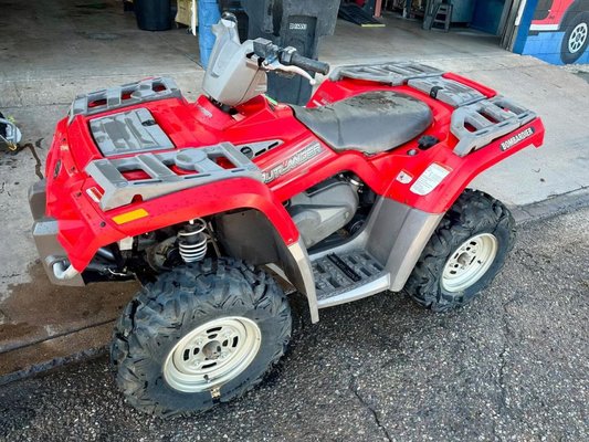 Quad Repair - All cleaned up and ready for delivery! 🚜 This quad came to us after a trade, and the new owner got a pretty good deal—but the fuel system? Not so much. Charlie discovered that the fuel line and shut-off valve had been bypassed in a way that caused some serious issues.
As he dug deeper, he found that the vacuum-powered fuel pump had a snapped vacuum port, and someone tried to bypass it entirely. The problem? The fuel tank outlet sits lower than the carburetor bowl, meaning fuel wasn’t going anywhere without a pump!
With some fresh grommets, a cleaned-up carb, new fuel lines, a filter, and a pump (fun fact: some parts are actually from SeaDoo jet skis 🛥️), this quad is ready to hit the trails again!
Next time you’re staring at your quad in the garage wondering when it’ll run again, think Oakley’s. Charlie’s got you covered and will get you back up and running in no time.” Quad Repair - All cleaned up and ready for delivery! 🚜 This quad came to us after a trade, and the new owner got a pretty good deal—but the fuel system? Not so much. Charlie discovered that the fuel line and shut-off valve had been bypassed in a way that caused some serious issues.
As he dug deeper, he found that the vacuum-powered fuel pump had a snapped vacuum port, and someone tried to bypass it entirely. The problem? The fuel tank outlet sits lower than the carburetor bowl, meaning fuel wasn’t going anywhere without a pump!
With some fresh grommets, a cleaned-up carb, new fuel lines, a filter, and a pump (fun fact: some parts are actually from SeaDoo jet skis 🛥️), this quad is ready to hit the trails again!
Next time you’re staring at your quad in the garage wondering when it’ll run again, think Oakley’s. Charlie’s got you covered and will get you back up and running in no time.”