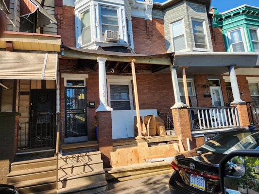 Porch and Deck Remodel-Rebuild - Handi Boyz Total Porch Rebuild in Germantown Section of Philadelphia PA