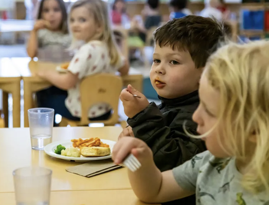 Learn Spanish Second Language + Hot Meals Provided! - The acquisition and understanding of Spanish is an important part of our curriculum, and children are exposed daily to phrases, conversations, subjects, songs, and games in Spanish.
"Learning a second language is a treasure that follows its owner everywhere."
Preschool mealtime is a peaceful time for children to enjoy and share with their classmates while learning table manners, grace, and courtesy phrases. We offer a light breakfast, morning and afternoon snack, and a hot lunch daily. Meals are prepared in-house and are included in the tuition. Learn Spanish Second Language + Hot Meals Provided! - The acquisition and understanding of Spanish is an important part of our curriculum, and children are exposed daily to phrases, conversations, subjects, songs, and games in Spanish.
"Learning a second language is a treasure that follows its owner everywhere."
Preschool mealtime is a peaceful time for children to enjoy and share with their classmates while learning table manners, grace, and courtesy phrases. We offer a light breakfast, morning and afternoon snack, and a hot lunch daily. Meals are prepared in-house and are included in the tuition.