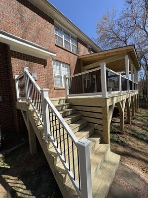 Bringing Homeowners Vision to life - We added a brand new deck with part of it being under a new roof. This way you can enjoy the outdoors regardless the weather . Bringing Homeowners Vision to life - We added a brand new deck with part of it being under a new roof. This way you can enjoy the outdoors regardless the weather .