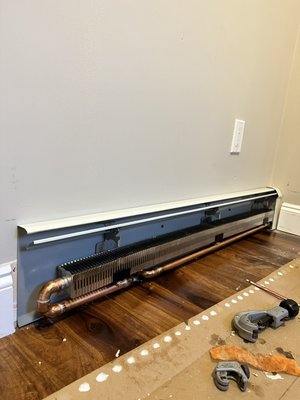 Heating for additional suite - The client wanted to turn their garage into a rentable unit. The only problem was they didnt have heat. We came in and installed baseboards in every room; connected it to the boiler and educated the new homeowner on their heating system. Now their tenants dont need to worry when it comes to winter Heating for additional suite - The client wanted to turn their garage into a rentable unit. The only problem was they didnt have heat. We came in and installed baseboards in every room; connected it to the boiler and educated the new homeowner on their heating system. Now their tenants dont need to worry when it comes to winter