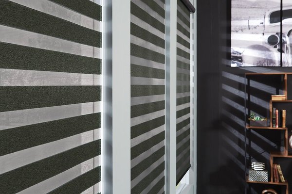 Banded Shades/ Layered Shades/ Zebra Shades - Banded shades, also known as zebra, layered, or dual shades, are made with alternating sheer and solid light-blocking fabric bands. The solid bands provide privacy and block out light, while the sheer bands allow light to filter through, creating a soft and diffused glow in your space. Banded shades are a versatile option for any room in your home, and come in a wide range of colors and patterns, making finding the perfect match for your decor easy. Banded Shades/ Layered Shades/ Zebra Shades - Banded shades, also known as zebra, layered, or dual shades, are made with alternating sheer and solid light-blocking fabric bands. The solid bands provide privacy and block out light, while the sheer bands allow light to filter through, creating a soft and diffused glow in your space. Banded shades are a versatile option for any room in your home, and come in a wide range of colors and patterns, making finding the perfect match for your decor easy.