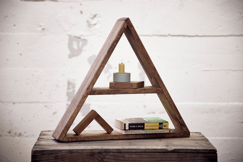 Triangle Shelf Workshop - This minimalist wood shelf is all you need to brighten your space and showcase your new skills. This geometric piece is the perfect home for succulents, magazines or your vintage bottle collection. Triangle Shelf Workshop - This minimalist wood shelf is all you need to brighten your space and showcase your new skills. This geometric piece is the perfect home for succulents, magazines or your vintage bottle collection.