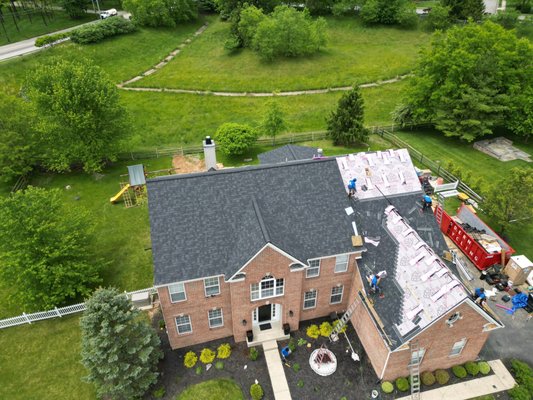 Fort Washington Roof Replacement - Fort Washington Roof replacement. Client originally had us building them a 1200 sqft deck and overhead structure. Once there we noticed extensive weather damage to existing roof. Insurance ended up paying for a new roof replacement on house. Owens Corning Tru Definition Onyx Black Fort Washington Roof Replacement - Fort Washington Roof replacement. Client originally had us building them a 1200 sqft deck and overhead structure. Once there we noticed extensive weather damage to existing roof. Insurance ended up paying for a new roof replacement on house. Owens Corning Tru Definition Onyx Black