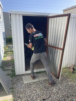 Storage/shed removal and Demolition - This storage was removed because the home owners are looking to have more space on their side yard for a Jacuzzi. Storage/shed removal and Demolition - This storage was removed because the home owners are looking to have more space on their side yard for a Jacuzzi.