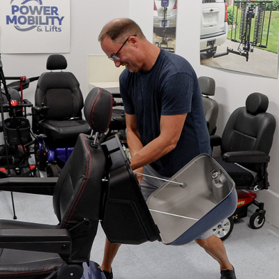 Power Mobility Scooter Repair - Are you looking for a technician that can do mobility scooter repair or some replacement parts for your mobility device?  And have the entire experience stress-free while your mobility scooter repaired? Power Mobility & Lifts provides full-service installation, repair, and maintenance on most manufacturers of mobility scooters, electric wheelchairs or power wheelchairs, lift chairs, patient lifts, and vehicle lifts. Our factory-trained technicians have over 34 years of experience in the mobility medical equipment industry such as mobility scooter repair and make house calls 7 days a week…Ask about our Monthly Maintenance and Service Specials.

On-site Repairs – House Calls
Our factory trained technicians do house calls 7 days a week.
Troubleshooting Electronics (including Chargers/Consoles on all types of Electric Convenience Vehicles)
Replace Parts or  Repair services 
(like power wheelchair repair, electric wheelchair repair and other mobility devices)
Routine Maintenance and ‘Tune-Ups’ (keep your mobility equipment running like new)
Free Loaner Equipment
Mobility scooter repairs

Battery Replacements
Test, Replace, and Properly Dispose of old Mobility Equipment Batteries (mobility scooter batteries)
6-month full replacement warranty on all scooter or power wheelchair Batteries installed.
Quality maintenance-free gel batteries

Medical Lift Installations
Factory trained install technicians for Pride Mobility, Harmar Mobility , Bruno and much more…
Over 20 years experience on Vehicle Lift Installs
Purchase lift online? Have us install in our drive in service bay.

Financing Available
Here are some of the medical device manufacturers Power Mobility & Lifts represents….

Pride Jazzy
Invacare
Hoveround
Harmar Mobility
Quickie
Bruno
Merits
Active Care Med
CTM Homecare
Ranger All Season
E & J
Worldwide Mobility Products
Electric Mobility
Evermed
Summit
Golden Technologies
Sunrise Medical
Shoprider Mobility
IMC
Tuffcare
Wheel Care
Leisure Lift
Drive Medical
Nova Ortho Med

24/7 Emergency After Hr Service Available
Contact us now for expert repairs, service you can count on, and great prices! 480-471-8592