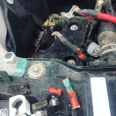 Batter replacement - A customer called when his truck wouldn’t start. We found a bad battery and a lot of corrosion. Battery and terminals were replaced. Batter replacement - A customer called when his truck wouldn’t start. We found a bad battery and a lot of corrosion. Battery and terminals were replaced.