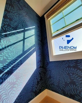 Grasscloth Wallpaper Installation - Beautiful floral Grasscloth Wallpaper