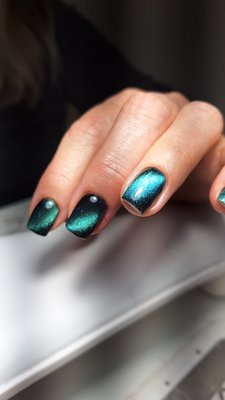 Cat eye Design - Cat eye design recently got really popular in a beauty community, If you want your nails to be perfect and pretty come to Uliana Beaty Nail Salon