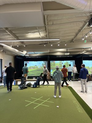 Event Rentals - Looking for a special place to host your next event? We offer event hosting here at The Sand Trapp! With 6,000 sq footage of space, a roll up garage door and plentiful parking, we are the perfect place for small to big events. The mix of hitting bays, our interactive putting green, and open space, we can accommodate any party.

We offer half or full facility buyouts depending on what you are looking for and can provide coaches to give tips and clinics for your party at an additional cost! Call to inquire about your next event here at The Sand Trapp.