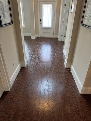 Engineered Hardwood Flooring Transformation (Wake Forest) - This home owner had a leak in their kitchen so they had to replace all of the builder grade hardwood on the first floor. We replaced the flooring with an engineered hardwood floor with a beautiful European oak color. Engineered Hardwood Flooring Transformation (Wake Forest) - This home owner had a leak in their kitchen so they had to replace all of the builder grade hardwood on the first floor. We replaced the flooring with an engineered hardwood floor with a beautiful European oak color.