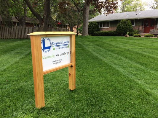 Organic Lawn Care - We measure your lawn via satellite image to price for our standard organic lawn care program.  We use 100% organic fertilizer, corn gluten meal, liquid iron, aeration and custom-blended overseeding to create a beautiful lawn that can naturally work better.  Our program works for any lawn, in any condition and with any soil type.  Nothing we do happens overnight, so after 3-years we can get a lawn 90-95% weed free.  Naturally, we can help!