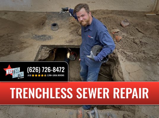 Trenchless Sewer Line Repair - Trenchless sewer line repairs avoid the cost of service, shorten repair times, as well, we won't have to tear up your lawn! Our expert plumbers can restore sewer pipes and waterlines efficiently and effectively using a variety of advanced techniques. Trenchless Sewer Line Repair - Trenchless sewer line repairs avoid the cost of service, shorten repair times, as well, we won't have to tear up your lawn! Our expert plumbers can restore sewer pipes and waterlines efficiently and effectively using a variety of advanced techniques.