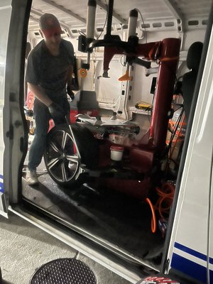 Installing new tire at 12:30 am in a freezing weather - Installing new tire Installing new tire at 12:30 am in a freezing weather - Installing new tire