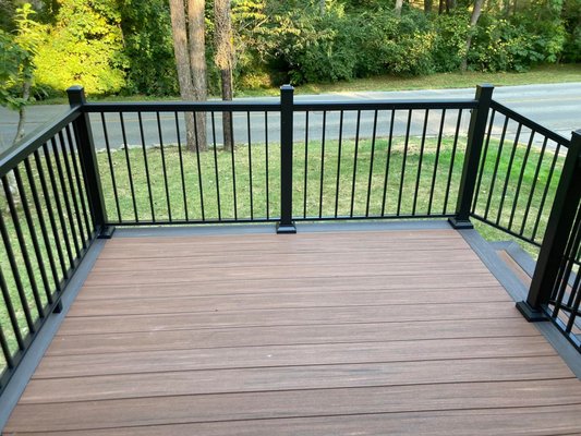 Deck Project - Nice new modern look with TimberTech Antique Leather decking and Impression rails Deck Project - Nice new modern look with TimberTech Antique Leather decking and Impression rails