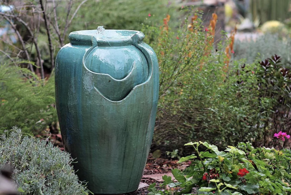 Fountains - Water is life. Add some peaceful tranquility to your space with the sights and sounds of a beautiful, ceramic pottery fountain. Pottery House specializes in fountains and carries a breathtaking selection in all colors, shapes and sizes. We also carry pumps and bases. Below is just a trickle of what we have to offer. Fountains - Water is life. Add some peaceful tranquility to your space with the sights and sounds of a beautiful, ceramic pottery fountain. Pottery House specializes in fountains and carries a breathtaking selection in all colors, shapes and sizes. We also carry pumps and bases. Below is just a trickle of what we have to offer.