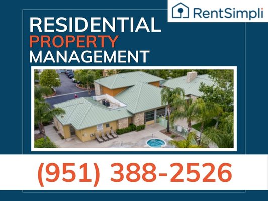 🏡 Residential Property Management Made Simple - Managing a rental property doesn’t have to be stressful. RentSimpli provides full-service residential property management designed to protect your investment, reduce vacancies, and make property ownership easier. From property marketing and tenant screening to rent collection, maintenance, lease preparation, and detailed financial reporting, our experienced team handles the details from start to finish.

With 40+ years of property management experience, RentSimpli combines personalized service with convenient technology to give property owners greater peace of mind. Whether you own one rental home or multiple properties, we’re here to help you get more from your investment while doing less of the day-to-day work. 🏠✨

📞 Call RentSimpli today: (951) 388-2526