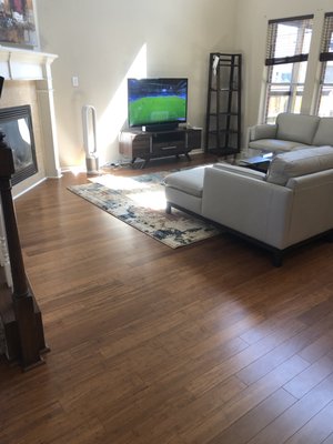 Tile removal/bamboo flooring installation - On this project, we removed the existing tile from the home and installed bamboo flooring. Tile removal/bamboo flooring installation - On this project, we removed the existing tile from the home and installed bamboo flooring.