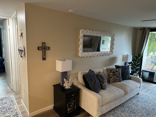 Accent wall or Full Paint - The customer wanted a different feel for the beach house. Full paint or partial we have you covered. Accent wall or Full Paint - The customer wanted a different feel for the beach house. Full paint or partial we have you covered.