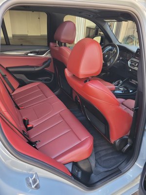X4 Interior And Exterior Deep Reset - X4 Interior & Exterior Deep Reset
(Full Interior Restoration + Exterior Protection)

2 Row Vehicles: $350–$420
3 Row Vehicles: $420–$550

A complete vehicle reset designed to deep clean, restore, and protect both the interior and exterior.

Interior Restoration: • Full interior blowout + Stage 2 vacuum
• All surfaces scrubbed (dash, panels, console, cup holders, vents)
• Steam cleaning & sanitization
• Shampoo & hot water extraction (seats, carpets, mats)
• Stain reduction & odor improvement
• UV protection applied to interior surfaces

Exterior Enhancement: • Hand wash + foam treatment
• Wheels, rims & wheel wells cleaned
• Door jambs cleaned
• Clay bar treatment (removes contaminants)
• 6-month sealant protection
• Tire dressing applied
