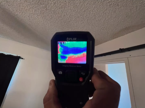 Water Leak in Attic - This client had a small hole in hot water pipe located in their attic. They called us and we came out, diagnosed, located and repaired the leak. Contact SLS today. Have Leak? Will Travel.