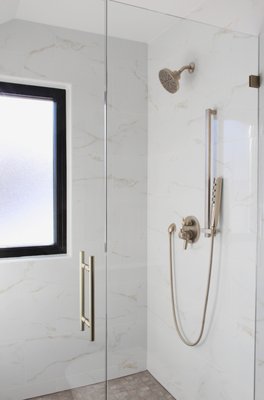 Stephanie's Bathroom & Staircase - We wanted to bring this outdated space into the modern age. After working closely with Stephanie, our HOMEfix team remodeled her bathroom and staircase into a timeless blend of elegance and functionality. With a brand new bathroom and staircase, this home has a fresh, timeless feel that perfectly balances comfort and style. Stephanie's Bathroom & Staircase - We wanted to bring this outdated space into the modern age. After working closely with Stephanie, our HOMEfix team remodeled her bathroom and staircase into a timeless blend of elegance and functionality. With a brand new bathroom and staircase, this home has a fresh, timeless feel that perfectly balances comfort and style.