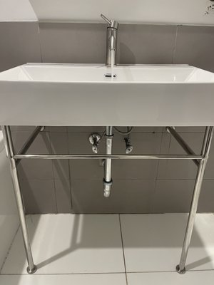 Vanity, Faucet & Drain Assembly Installation - Customer had location renovated and needed vanity, sink, faucet and drain assembly installed. Same day installation!