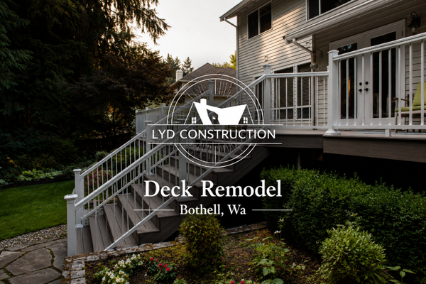 Deck Remodel Project Bothell - This deck remodel in Bothell gave the homeowners a beautiful new outdoor space to enjoy year-round. We built a new deck, added custom stairs for improved access to the yard, and installed integrated lighting to enhance both safety and ambiance. The finished result is a functional and inviting outdoor living area that's perfect for entertaining and relaxing. Deck Remodel Project Bothell - This deck remodel in Bothell gave the homeowners a beautiful new outdoor space to enjoy year-round. We built a new deck, added custom stairs for improved access to the yard, and installed integrated lighting to enhance both safety and ambiance. The finished result is a functional and inviting outdoor living area that's perfect for entertaining and relaxing.