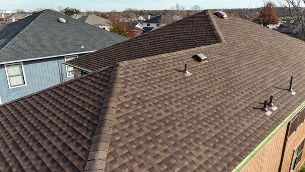 New Roof in White Settlement - Homeowner had storm damage and needed a new roof. We upgraded his roof to  GAF Timberline HDZ shingles. We also installed new gutters.