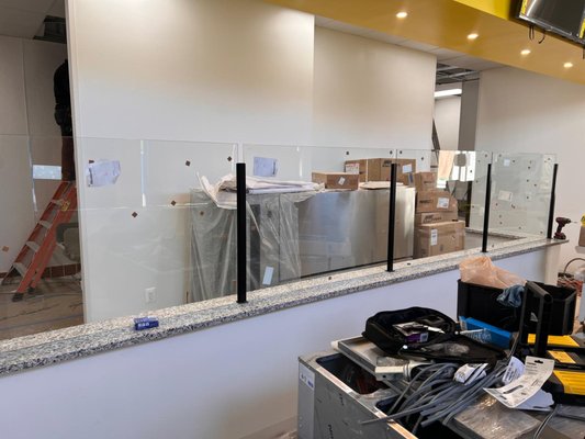 Commercial Counter Glass Partition Installation - Nova Glass installed custom tempered glass partitions for a commercial counter area, combining safety, visibility, and modern design. Each panel was precisely cut and secured with black aluminum supports to ensure stability and a clean professional finish.
Ideal for offices, restaurants, and reception areas — this setup offers both protection and style.
📞 Contact Nova Glass for a free quote on commercial glass installations. Commercial Counter Glass Partition Installation - Nova Glass installed custom tempered glass partitions for a commercial counter area, combining safety, visibility, and modern design. Each panel was precisely cut and secured with black aluminum supports to ensure stability and a clean professional finish.
Ideal for offices, restaurants, and reception areas — this setup offers both protection and style.
📞 Contact Nova Glass for a free quote on commercial glass installations.