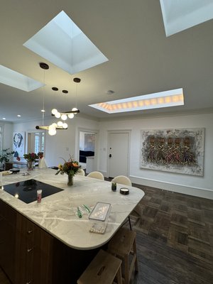 3925 Washington Street -  San Francisco - We remodeled a kitchen .. 
New stairs 
New Beams 
New footing and shear wall and structural work ..
