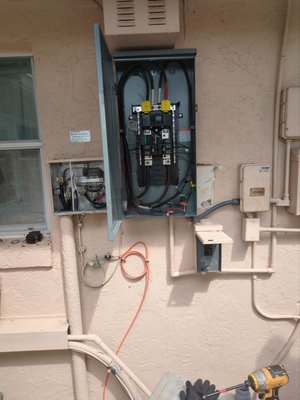 Electrical Panel - Customer requested new service on their property. Electrical Panel - Customer requested new service on their property.