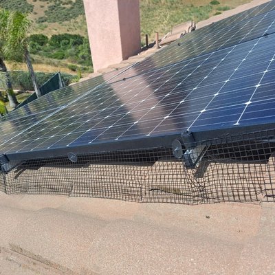 Solar Mesh - Weap your solar panels with solar mesh and keep the birds from nesting and the critters out.