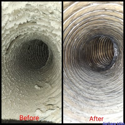 Residential HVAC Air Duct Cleaning - This residential HVAC air duct cleaning, completed in February, dramatically improved a homeowner's allergy issues. After spending 3 hours cleaning and sanitizing the air ducts and furnace, the homeowner was thrilled with the fresh, clean air. Trust us for your HVAC air duct cleaning needs and breathe easier!