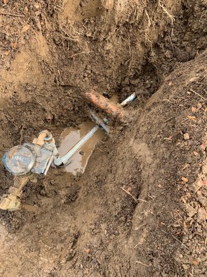 Forest Grove main water service - Customer called us because he had a high water bill. We found the leak to be under old tree. Customer decided to install new water service from water meter to house via directional boring. (Roughly 60ft) This eliminated digging up his yard and making a huge mess. We installed new one inch pex water line from meter into crawl space. We insulated the lines in crawl and installed a new shutoff for customer that easy accessible. Customer very happy and pays correctly for his water now. Forest Grove main water service - Customer called us because he had a high water bill. We found the leak to be under old tree. Customer decided to install new water service from water meter to house via directional boring. (Roughly 60ft) This eliminated digging up his yard and making a huge mess. We installed new one inch pex water line from meter into crawl space. We insulated the lines in crawl and installed a new shutoff for customer that easy accessible. Customer very happy and pays correctly for his water now.