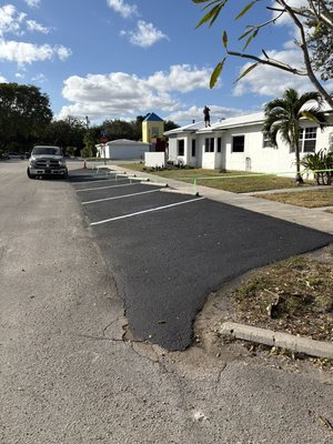 Parking lot seal and stripe - This is a before and after for parking lot sealing and paint which not only makes it look beautiful but protects parking lot from deteriorating, water, uv rays. Which is main cause to get this work done! Parking lot seal and stripe - This is a before and after for parking lot sealing and paint which not only makes it look beautiful but protects parking lot from deteriorating, water, uv rays. Which is main cause to get this work done!
