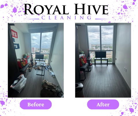 Apartment Living Room Cleaning - 🏰💫 The Reigning Champions of Clean! 💫🏰
When it comes to house cleaning, Royal Hive Cleaning reigns supreme! Our before and after photos are a testament to the unrivaled expertise we bring to every project. We leave no speck of dirt untouched, no stain undefeated. Your home will be left looking like a castle fit for royalty! 🏰✨
Don't settle for anything less than the best. Contact us today and let our professional team work their magic. Call now to schedule your appointment and experience the Royal Hive difference! 📞🌟 Apartment Living Room Cleaning - 🏰💫 The Reigning Champions of Clean! 💫🏰
When it comes to house cleaning, Royal Hive Cleaning reigns supreme! Our before and after photos are a testament to the unrivaled expertise we bring to every project. We leave no speck of dirt untouched, no stain undefeated. Your home will be left looking like a castle fit for royalty! 🏰✨
Don't settle for anything less than the best. Contact us today and let our professional team work their magic. Call now to schedule your appointment and experience the Royal Hive difference! 📞🌟