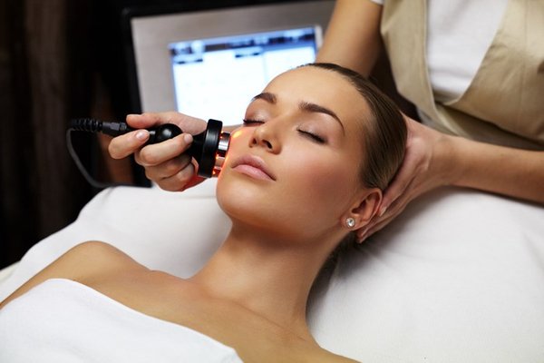 Skin treatments - Red LED light therapy may reduce inflammation and stimulate the production of collagen, a protein responsible for younger-looking skin that diminishes with age. Blue LED light therapy may destroy acne-causing bacteria Skin treatments - Red LED light therapy may reduce inflammation and stimulate the production of collagen, a protein responsible for younger-looking skin that diminishes with age. Blue LED light therapy may destroy acne-causing bacteria