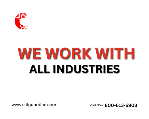 We Work with All Industries - Citiguard provides tailored security solutions across diverse industries, understanding that each sector has unique requirements and challenges. From retail and corporate offices to construction sites and educational institutions, our team adapts to meet the security needs of every client. With experienced personnel and versatile strategies, Citiguard is equipped to protect any environment effectively, allowing clients to focus on their core operations with confidence. We Work with All Industries - Citiguard provides tailored security solutions across diverse industries, understanding that each sector has unique requirements and challenges. From retail and corporate offices to construction sites and educational institutions, our team adapts to meet the security needs of every client. With experienced personnel and versatile strategies, Citiguard is equipped to protect any environment effectively, allowing clients to focus on their core operations with confidence.