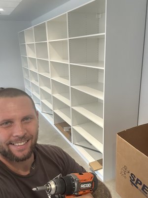 assembling very large cabinets in the office - Completed a large commercial project assembling over 40 IKEA PAX wardrobes for an office space. Each unit was leveled, secured, aligned, and installed cleanly and professionally. This was a major multi-day job requiring precision, speed, and consistent quality. Client was extremely satisfied with the final result. assembling very large cabinets in the office - Completed a large commercial project assembling over 40 IKEA PAX wardrobes for an office space. Each unit was leveled, secured, aligned, and installed cleanly and professionally. This was a major multi-day job requiring precision, speed, and consistent quality. Client was extremely satisfied with the final result.