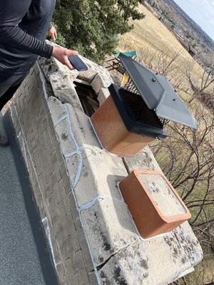 Chimney Crown Rebuild - Why is a chimney crown important?
A well maintained chimney crown is an important part of keeping your entire chimney system in good condition for a few reasons! one of them its water. moisture can enter the chimney structure, putting everything from the flue to the firebox at risk for water damage. Chimney crowns are checked for signs of damage or deterioration during your annual chimney inspection; to schedule your chimney inspection, contact Crownup Pros today! we'd love to chat! Chimney Crown Rebuild - Why is a chimney crown important?
A well maintained chimney crown is an important part of keeping your entire chimney system in good condition for a few reasons! one of them its water. moisture can enter the chimney structure, putting everything from the flue to the firebox at risk for water damage. Chimney crowns are checked for signs of damage or deterioration during your annual chimney inspection; to schedule your chimney inspection, contact Crownup Pros today! we'd love to chat!