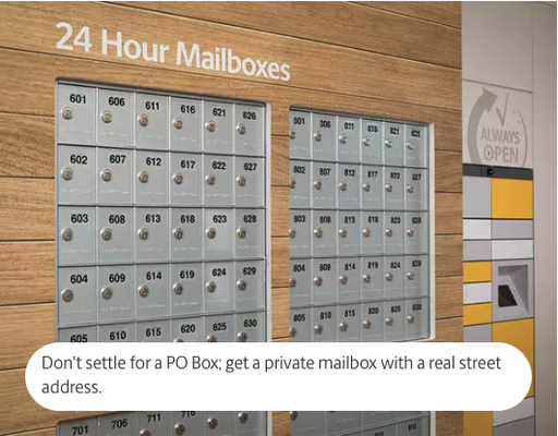 Mailboxes Available - Don't settle for a PO Box; with private mailbox services from The UPS Store , you'll get a real street address, package acceptance from all carriers and quick and easy access to your mail and deliveries, kept in a secure location. Sign up today for your mailbox from The UPS Store location at 25910 Sierra Center Blvd. Mailboxes Available - Don't settle for a PO Box; with private mailbox services from The UPS Store , you'll get a real street address, package acceptance from all carriers and quick and easy access to your mail and deliveries, kept in a secure location. Sign up today for your mailbox from The UPS Store location at 25910 Sierra Center Blvd.