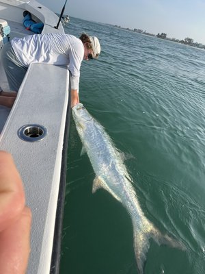 Tarpon Fishing! - Have you ever dreamed of catching a fish that’s bigger than you? This is it! Come sight fish these monster fish with me. Tarpon are a seasonal fish and only come around for May, June and July! Don’t miss out they are coming to our local beaches to spawn and they are hungry fish! This type of fishing is a must! Let’s go! Call now 941-348-7541 Tarpon Fishing! - Have you ever dreamed of catching a fish that’s bigger than you? This is it! Come sight fish these monster fish with me. Tarpon are a seasonal fish and only come around for May, June and July! Don’t miss out they are coming to our local beaches to spawn and they are hungry fish! This type of fishing is a must! Let’s go! Call now 941-348-7541