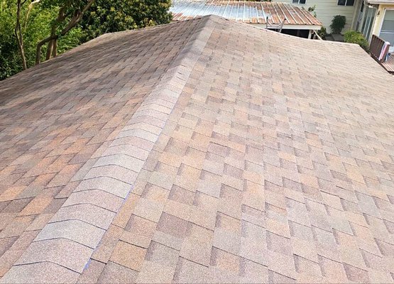 Bella Vista Roof Replacement 75218 - Roof replacement and related exterior work completed on a home in Casa Linda Estates in East Dallas 75218.
This project went well beyond replacing shingles. The main house had a complicated roof configuration with multiple pitches, numerous hips and valleys, skylights, chimneys and several flashing conditions that had to be addressed as part of the replacement.
The detached garage required more extensive work. Once the existing roofing was removed, we repaired roof framing, replaced damaged decking and removed additional layers of old shingles that were discovered during tear-off. The structural repairs were completed before the new roofing system was installed.
The project also included VELUX skylight work. One existing skylight was replaced with a VELUX curb-mounted skylight with laminated Low-E glass and a solar-powered room-darkening shade. The skylight was installed with the appropriate flashing system. Bert Roofing is a VELUX Certified Installer.
Additional work included ridge ventilation, new clay-colored gutters with black gutter guards, and localized fascia, soffit and siding repairs.
After the structural and decking work was completed, we installed CertainTeed Landmark shingles in Heather Blend over synthetic underlayment, along with new starter, drip edge, pipe flashings and related roofing components.
This Casa Linda Estates project is a good example of why a roof replacement is often about more than the visible shingles. Properly addressing the roof structure, decking, flashing, ventilation, skylights and drainage system while the roof is open can be just as important as the finished roof itself. Bella Vista Roof Replacement 75218 - Roof replacement and related exterior work completed on a home in Casa Linda Estates in East Dallas 75218.
This project went well beyond replacing shingles. The main house had a complicated roof configuration with multiple pitches, numerous hips and valleys, skylights, chimneys and several flashing conditions that had to be addressed as part of the replacement.
The detached garage required more extensive work. Once the existing roofing was removed, we repaired roof framing, replaced damaged decking and removed additional layers of old shingles that were discovered during tear-off. The structural repairs were completed before the new roofing system was installed.
The project also included VELUX skylight work. One existing skylight was replaced with a VELUX curb-mounted skylight with laminated Low-E glass and a solar-powered room-darkening shade. The skylight was installed with the appropriate flashing system. Bert Roofing is a VELUX Certified Installer.
Additional work included ridge ventilation, new clay-colored gutters with black gutter guards, and localized fascia, soffit and siding repairs.
After the structural and decking work was completed, we installed CertainTeed Landmark shingles in Heather Blend over synthetic underlayment, along with new starter, drip edge, pipe flashings and related roofing components.
This Casa Linda Estates project is a good example of why a roof replacement is often about more than the visible shingles. Properly addressing the roof structure, decking, flashing, ventilation, skylights and drainage system while the roof is open can be just as important as the finished roof itself.